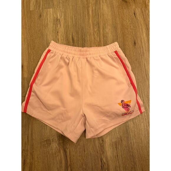 Adidas Men's Pink Shorts with Red Accents - Picture 1 of 4
